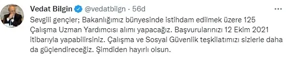 Son dakika: Çalışma ve Sosyal Güvenlik Bakanlığına 125 Çalışma Uzman Yardımcısı işe alınacak - 4