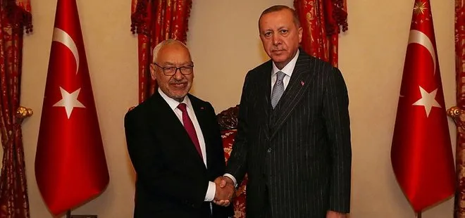 Son dakika: Başkan Erdoğan Tunus Meclis Başkanı Gannuşi’yi kabul etti