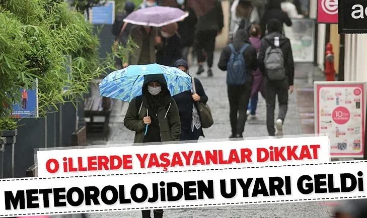 Meteoroloji’den son dakika hava durumu açıklaması! Sağanak yağış uyarısı | 25 Ekim 2020 hava durumu
