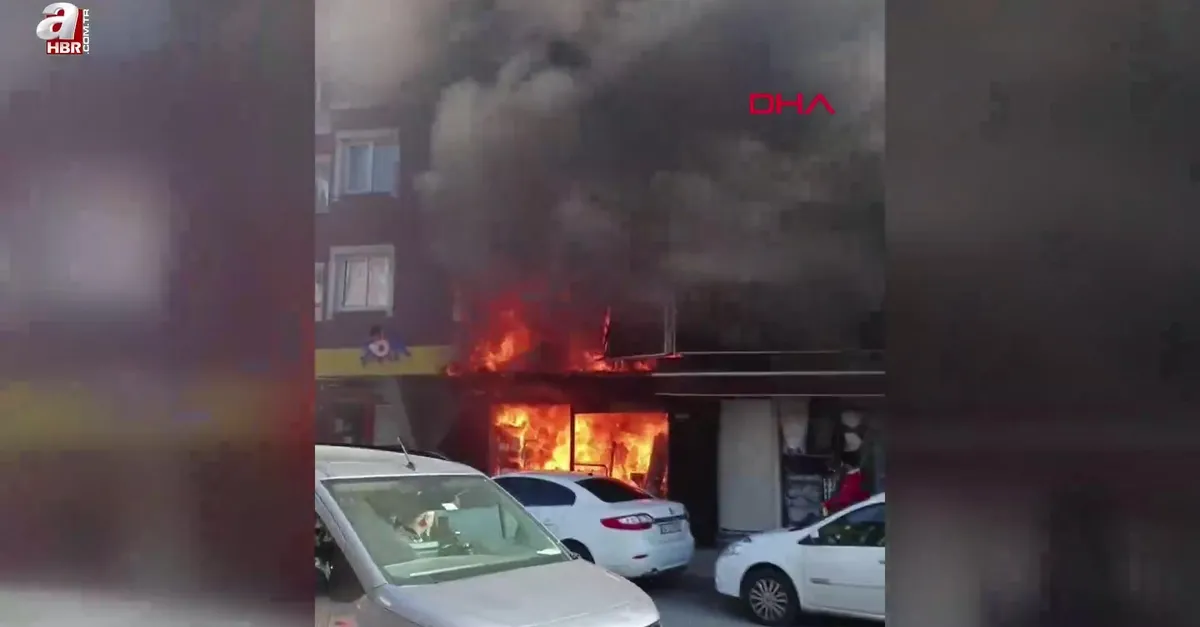 Hediyelik eşya dükkanı alevlere teslim oldu