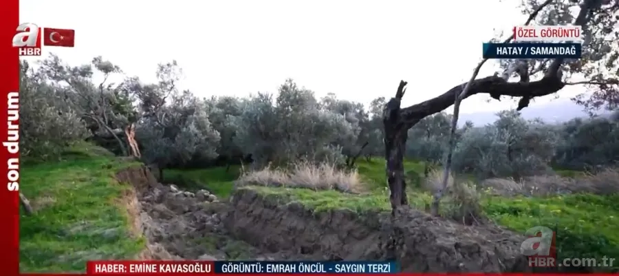 Samandağ'da deprem sonrası dev yarıklar oluştu! İşte A Haber’in özel görüntüleri 8