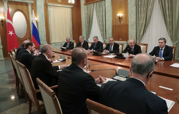 Erdoğan, Putin ve Ruhani zirvesinden kareler