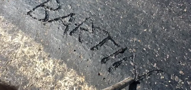 Bartın'da artan sıcaklar asfaltı eritti