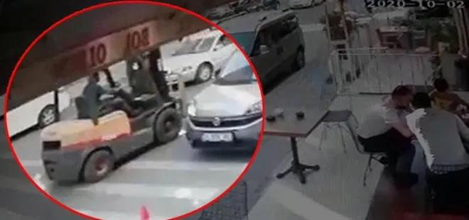İstanbul’da trafiğe çıkması yasak forklift küçük kıza çarptı! Kafasına 80 dikiş atıldı