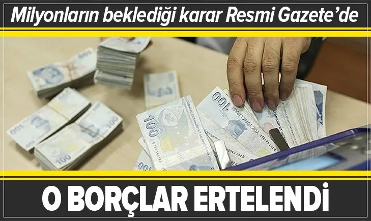 Esnafa kredi borcu müjdesi! Esnaf ve sanatkarlar için onaylandı