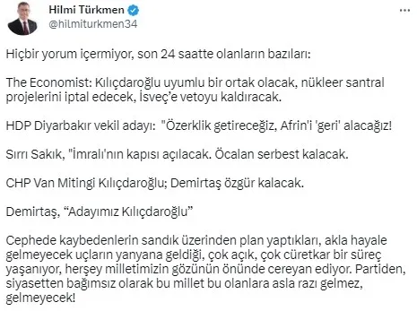 The Economist’in skandal 2023 kapağına tepki yağdı! Sosyal medyada gündem oldu! Ülkeme talimat verdiğiniz günler geride kaldı