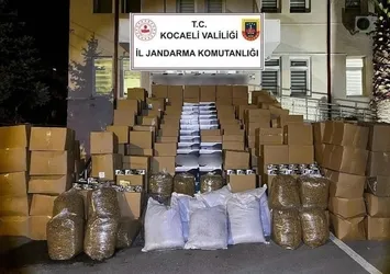 Dev operasyon! 6 milyon liralık kaçak makaron ve tütün ele geçirildi