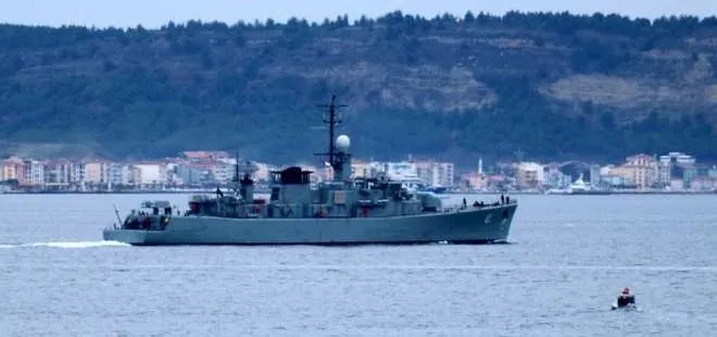Bulgar askeri gemisi Çanakkale Boğazı’ndan geçti