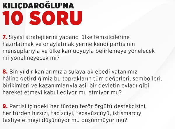 Son dakika: Başkan Erdoğan'dan CHP lideri Kemal Kılıçdaroğlu'na 10 soru! Yüreğin yetip aday olacak mısın? - 3