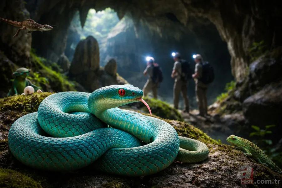 Mağaradaki gizli dünya: İlk kez uçan yılan türü görüldü 1