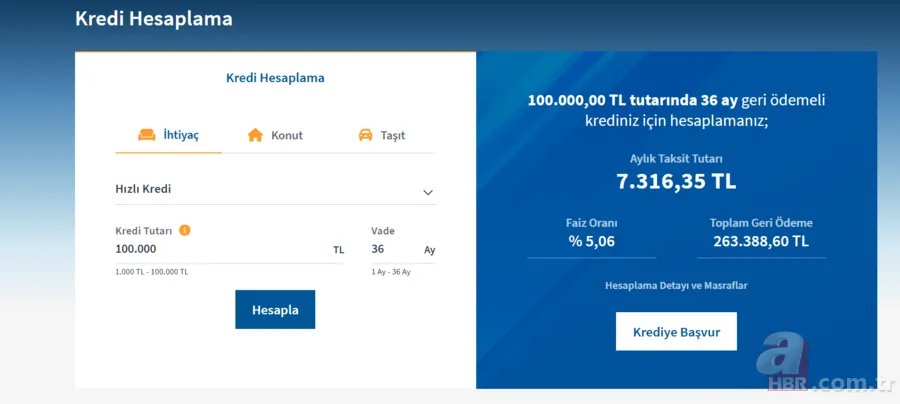 100 bin TL ihtiyaç kredisi alırsanız ödeyeceğiniz tutar ne kadar? Halkbank, Ziraat Bankası, Vakıfbank faiz oranları 2
