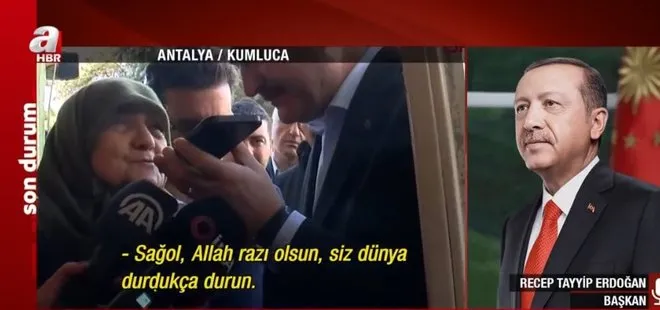Son dakika: Başkan Erdoğan selzede Zülfiye teyze ile görüştü: Türkmenistan ziyareti sonrası bölgeye geleceğim