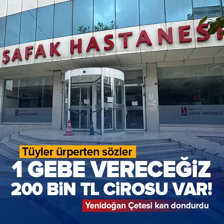 1 gebe vereceğiz 200 bin TL cirosu var