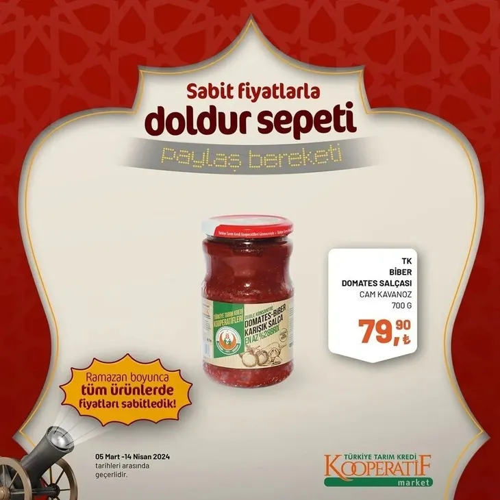 Tarım Kredi Market 30 Mart indirim kataloğu yayınladı! Kaşar peynir 205,00 TL’ye, tost peyniri 185,00 TL’ye, tereyağı 259,00 TL’ye, süt 22,50 TL’ye satışta
