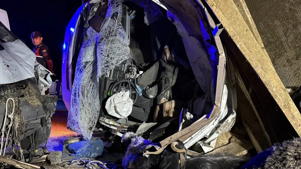 Diyarbakır’da feci kaza! İki kamyon çarpıştı! 2 ölü 1 yaralı
