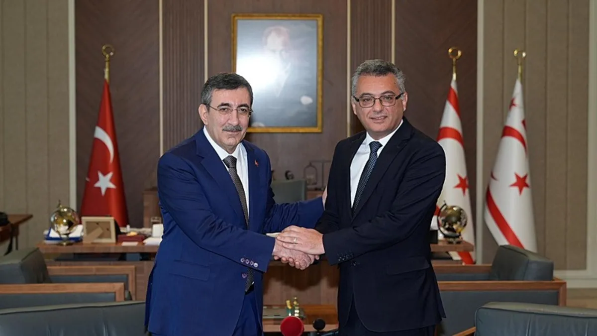 Cumhurbaşkanı Yardımcısı Yılmaz'dan diplomasi trafiği! KKTC Cumhurbaşkanı Erhürman ile görüştü
