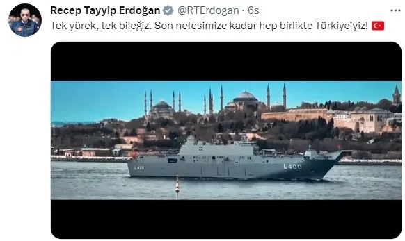 Başkan Recep Tayyip Erdoğan'dan "Birlikte Türkiye'yiz" paylaşımı! Bayraktar Kızılelma, TCG Anadolu, TOGG, KAAN... - 2