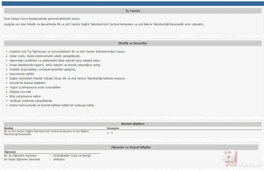 İŞKUR hastaneleri açıkladı! 14 farklı ilde lise mezunu personel alımı başvuruları başladı! İşte alım yapacak kurumların listesi… 10