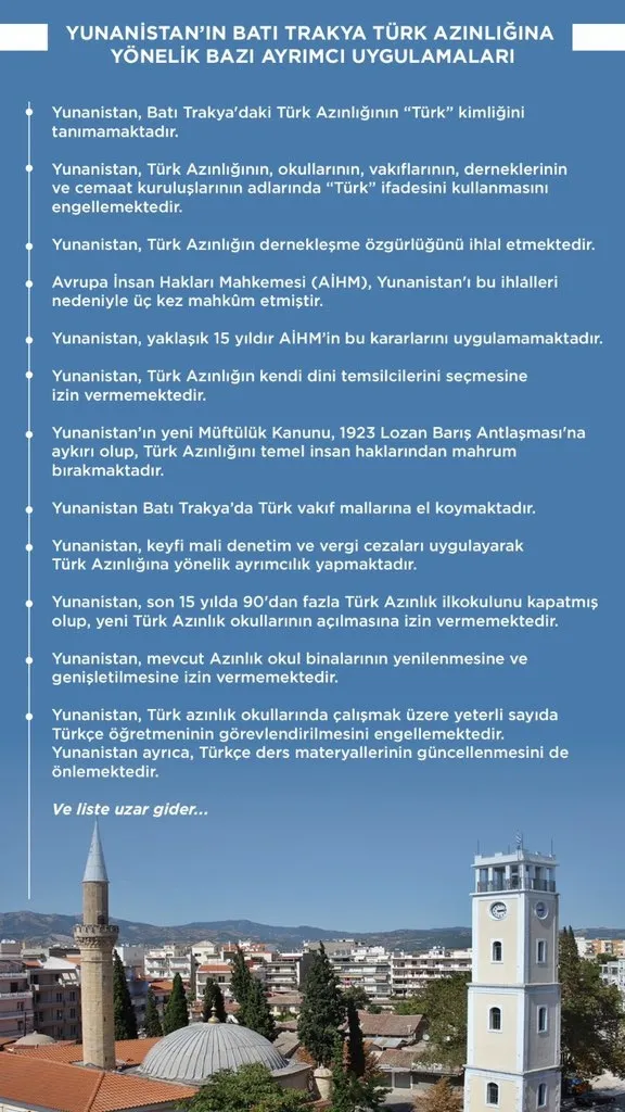 Bakan Mevlüt Çavuşoğlu’ndan Yunanistan’a mesaj: Batı Trakya Türklerini yalnız bırakmayacağız