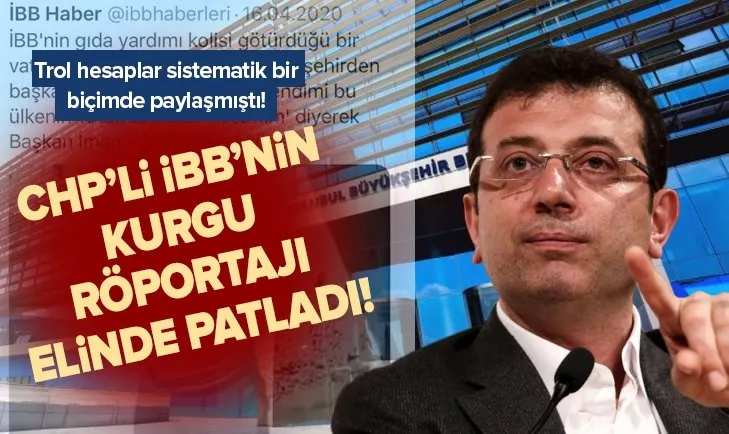 CHP’li İstanbul Büyükşehir Belediyesi’nden kurgu ropörtaj!