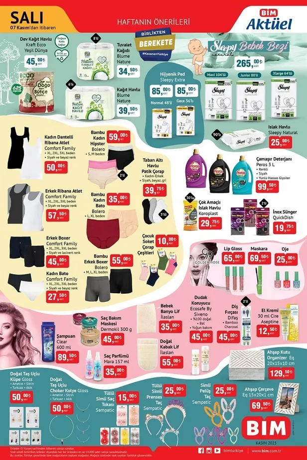 14 Kasım BİM aktüel ürünler kataloğu: BİM’e 349 TL’ye fön makinesi, 229 TL’ye power bank, 229 TL’ye akıllı saat, 17 TL’ye saklama kabı geliyor