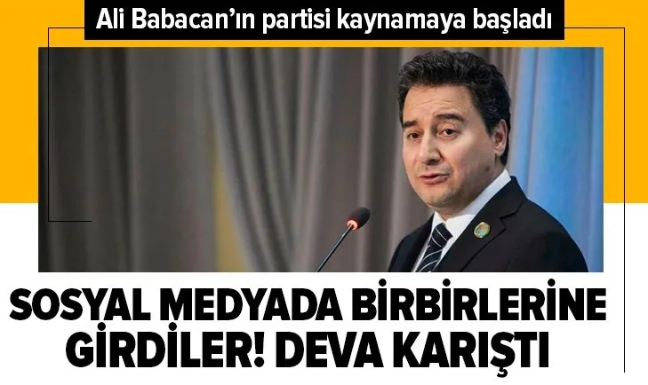 Ali Babacan'ın DEVA Partisi karıştı! Sosyal medyada birbirlerine girdiler