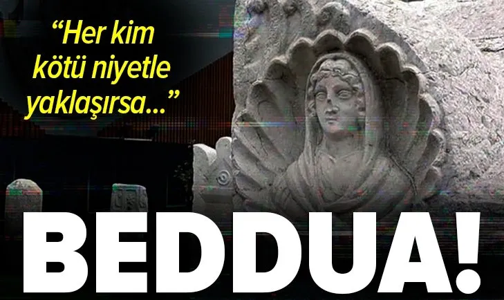 Amasya'da Medusa kabartması ile beddua yazan lahiti uyarılara rağmen soymuşlar!