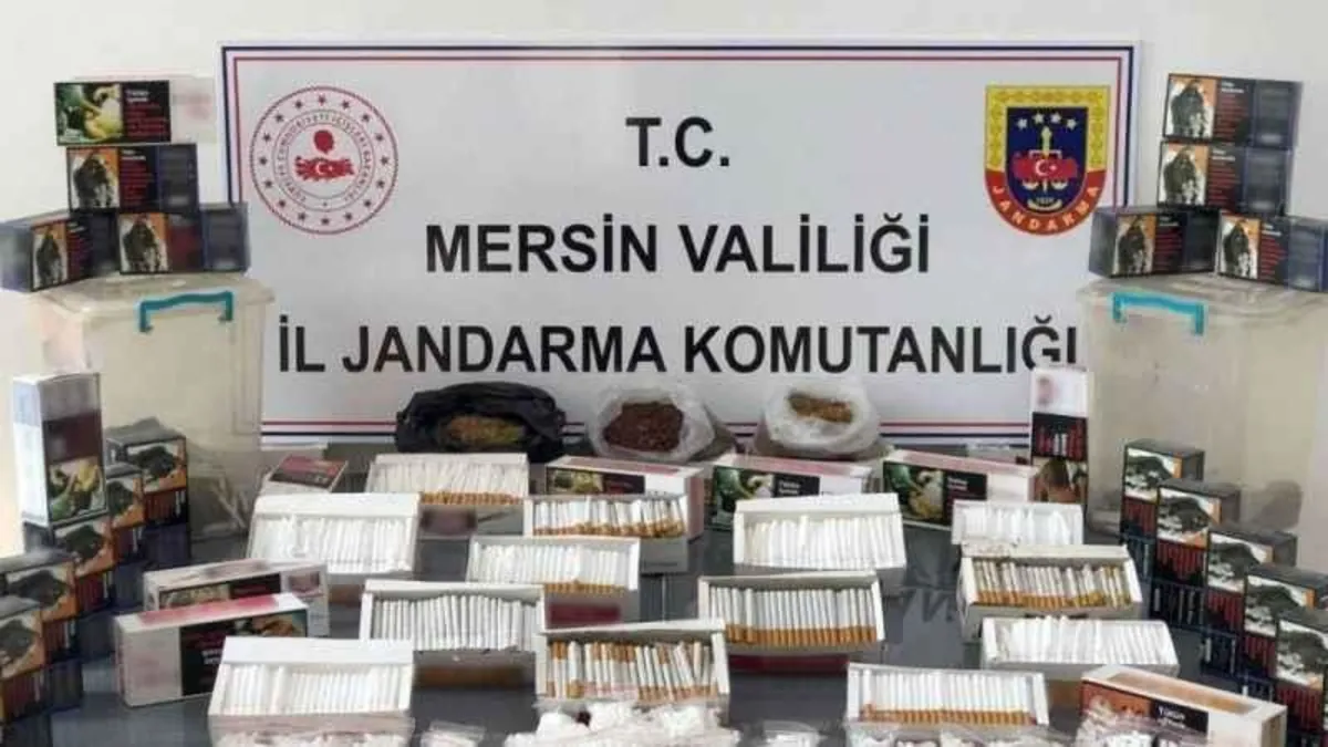 Mersin'de 380 bin makaron ele geçirildi