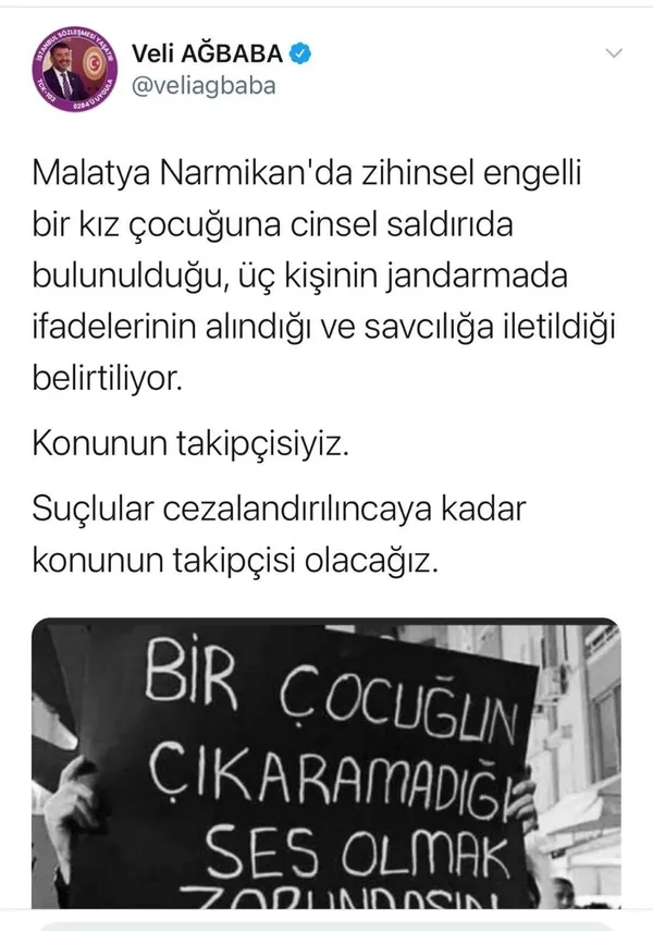 Malatya’da 16 yaşındaki zihinsel engelli çocuğa tecavüz iddiasıyla ilgili valilikten açıklama geldi
