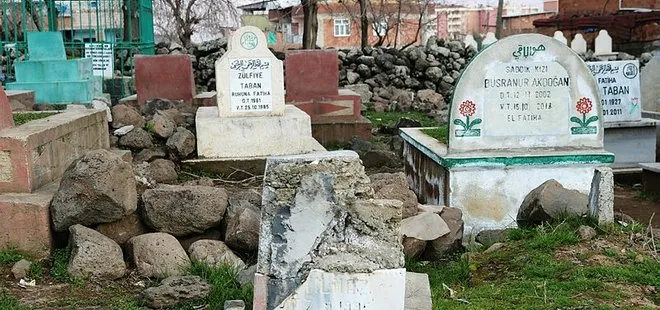 Diyarbakır’da hırsızlar mezarlıklara dadandı