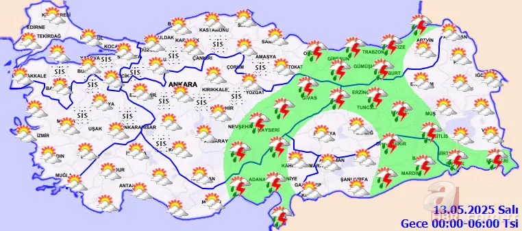 Rusya’dan kış geri döndü! 12 Mayıs hava durumu uyarısı: Soğuk, yağış, fırtına ve gök gürültüsü... 13