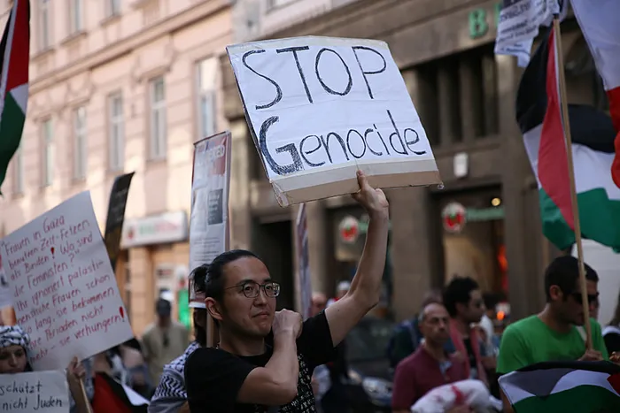 Avusturya’da, İsrail’in Gazze’ye yönelik saldırıları protesto edildi
