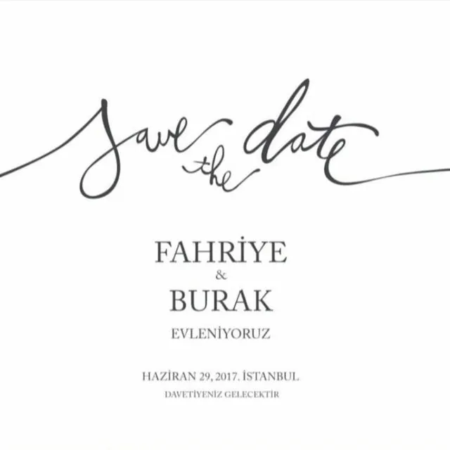 Burak Özçivit ve Fahriye Evcen çifti ön davetiye bastırdı - 1