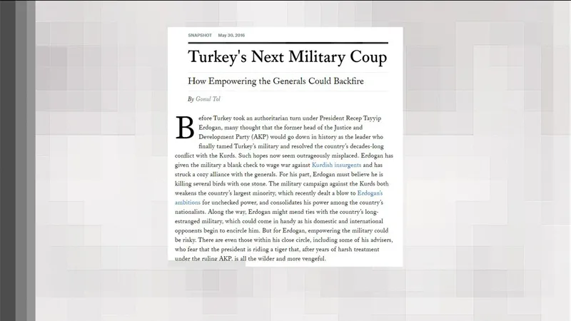 ABD dergisinde 'darbe' senaryosu - 1