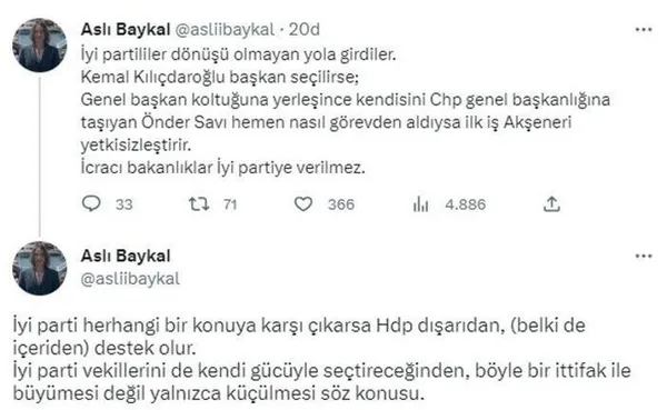 Aslı Baykal CHP Lideri Kemal Kılıçdaroğlu’nu yerden yere vurdu! Başkan Erdoğan’a övgü dolu sözler: İyi ki Erdoğan var