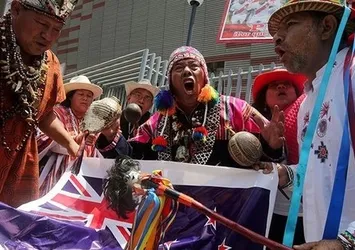 Peru'da Milli maç için ayin yaptılar