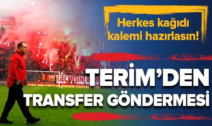 Galatasaray teknik direktörü Fatih Terim'den son dakika transfer açıklaması! Herkes kağıdı kalemi hazırlasın
