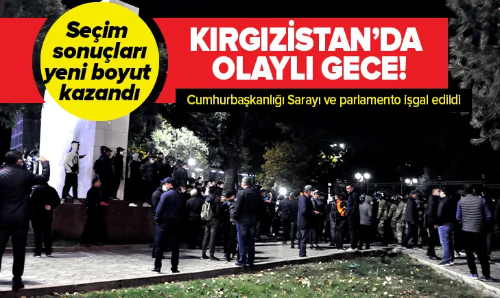 Son dakika... Kırgızistan Cumhurbaşkanlığı Sarayı ve parlamentosu işgal edildi