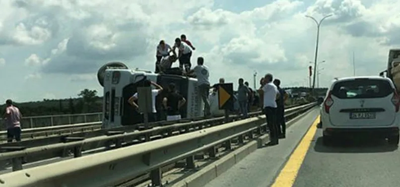 TEM'de kaza! Trafik durma noktasına geldi