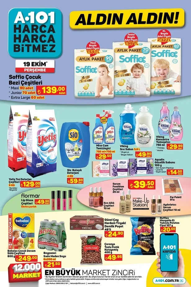 20 Ekim A101 aktüel ürünler kataloğu yayınladı! A101’de sıvı yağı 179 TL’ye, fön makinesi 349 TL’ye, sürahi 34,90 TL’ye, kitaplık 590 TL’ye satışa sunuluyor. - 13
