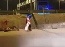 Şoke eden görüntü! Karantinadan böyle kaçtı