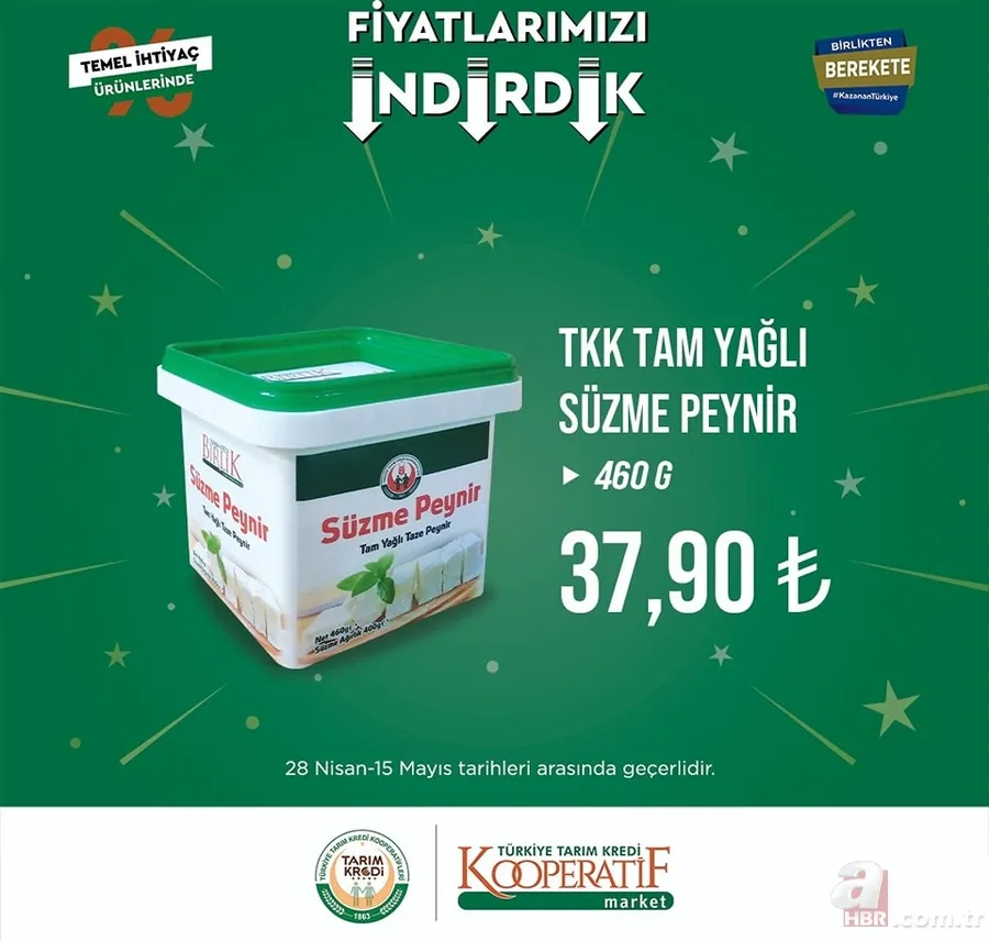 TARIM KREDİ MARKETlerinde indirimsiz ürün kalmadı! Ucuzluk başladı! Sucuk, Tereyağı, peynir, et, şeker, çay, tuvalet kağıdı... 5