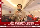 Son dakika: THY’den “yeni normal”in ilk uçuşu! A Haber o uçakta! İşte alınan önlemler Video