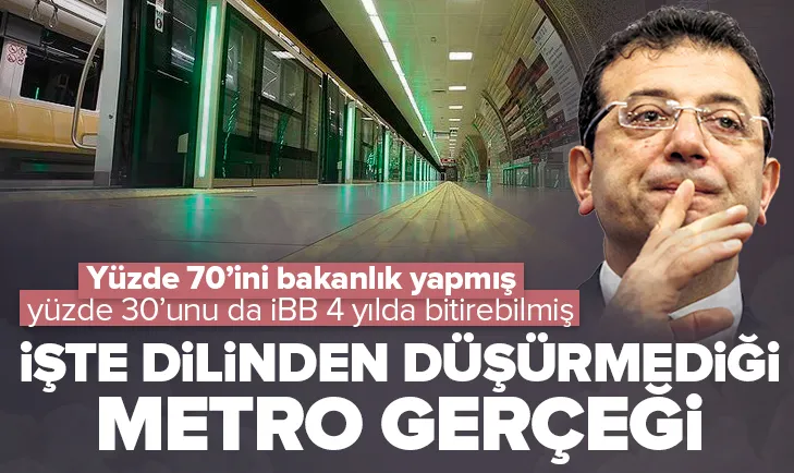 İşte İmamoğlu’nun dilinden düşürmediği metro gerçeği!