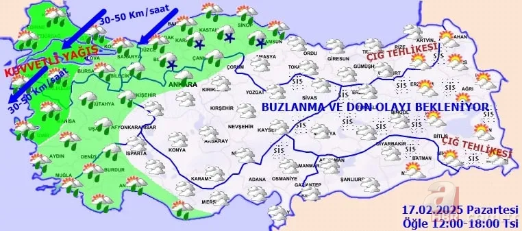 Bu hafta resmen DONACAĞIZ! Altay kar fırtınası Türkiye'yi etkisi altına alacak... 17 Şubat MGM hava durumu raporu 13