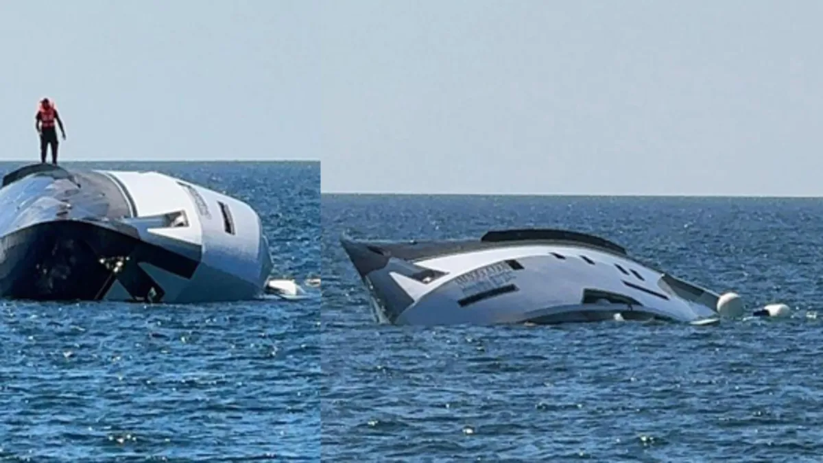 Yapımı 1 yıl batması 15 dakika sürdü! 40 milyon TL'lik yat suya gömüldü