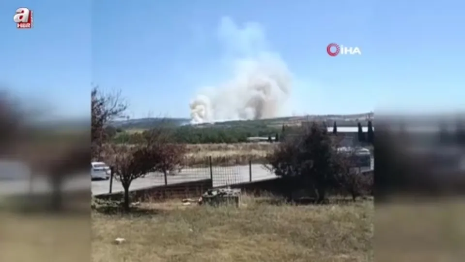 Silivri’de tarım arazisi yangını