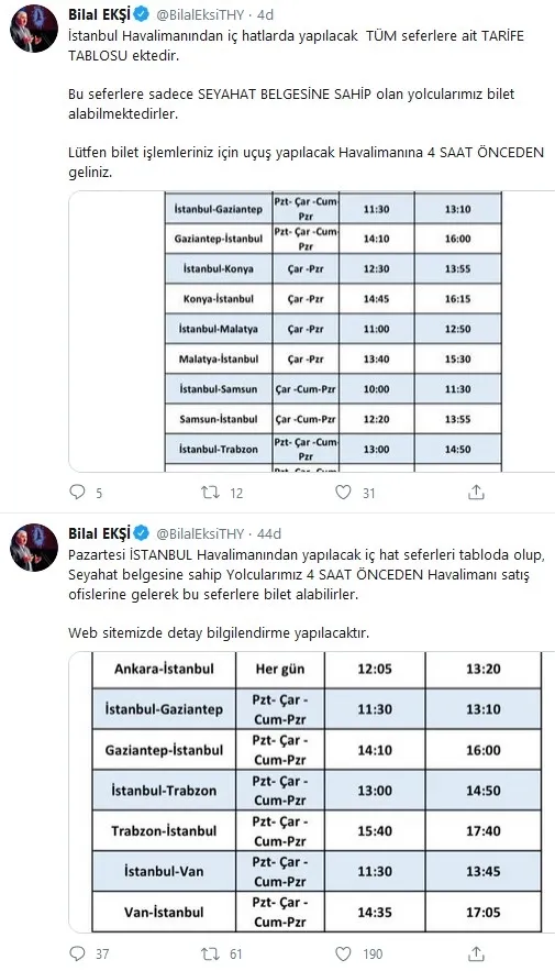 Son dakika: THY’nin yarınki uçuşları belli oldu! 4 saat önce gelin... | 30 Mart 2020 THY seferleri... - 1