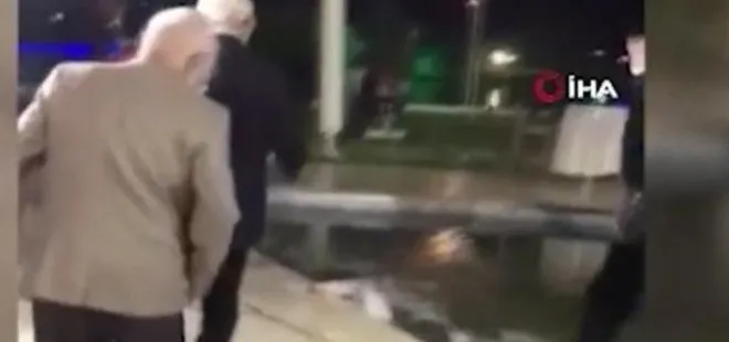CHP Genel Başkanı Kemal Kılıçdaroğlu’nu düğünde görüntülemeye çalışan kameraman havuza düştü