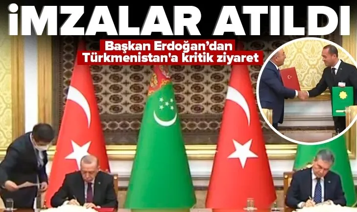 Son dakika: Türkmenistan’da tarihi gün: İmzalar atıldı! Başkan Erdoğan’dan önemli açıklamalar